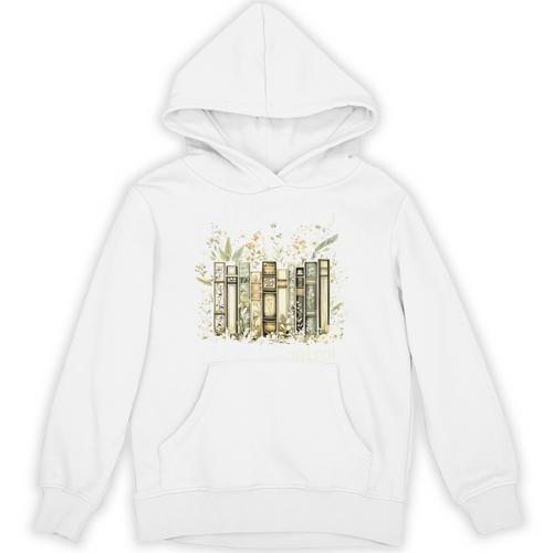 Vintage Floral Bookshelf I Have No Shelf Control Book Lovers Unisex Hoodie - Bookorys
