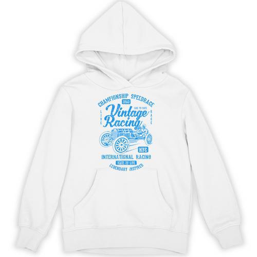 Vintage Racing Automotive Nostalgia Distressed Car Unisex Hoodie - Figerry