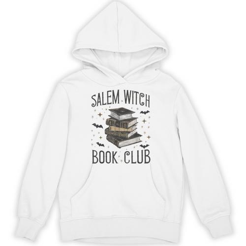 Vintage Salem Book Club Cat Bookish Spooky Halloween Unisex Hoodie - Bookorys