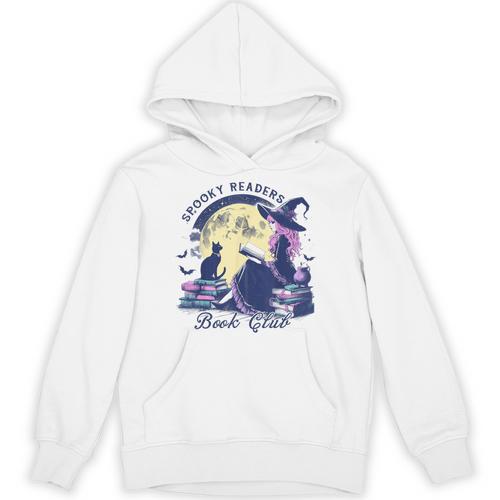 Vintage Sexy Witch Spooky Readers Book Lover Club Halloween Unisex Hoodie - Bookorys