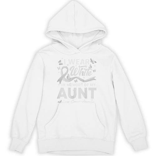 I Wear In Memory Of My Aunt Lung Cancer Unisex Hoodie - Easessy
