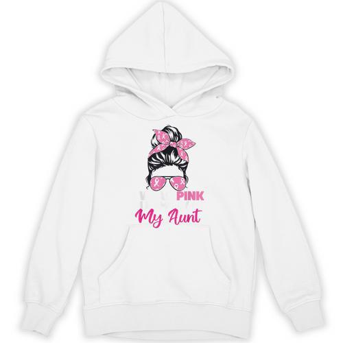 I Wear Pink In Memory Of My Aunt Breast Cancer Awareness Unisex Hoodie - Easessy