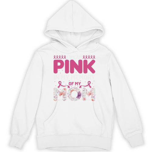I Wear Pink In My Memory Of My Mom Support For Mom Grandma Unisex Hoodie - Easessy