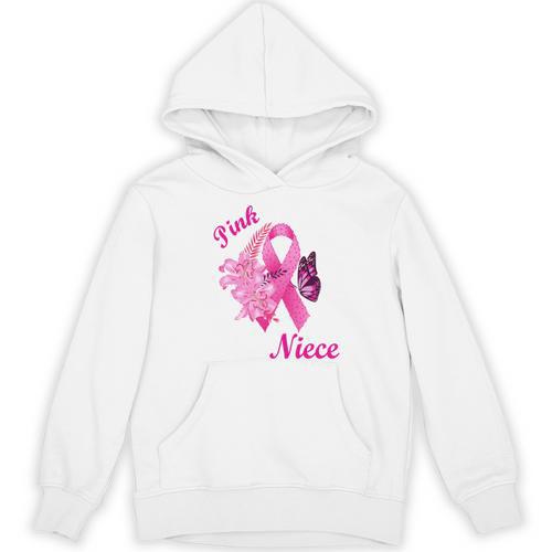 I Wear Pink In Memory Of My Niece Breast Cancer Awareness Unisex Hoodie - Easessy