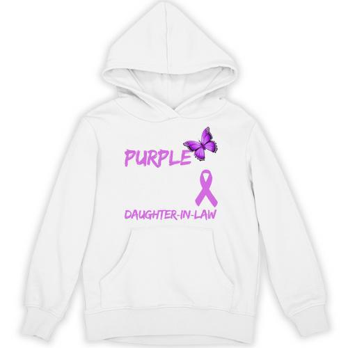 I Wear Purple In Memory Of My Daughter-In-Law Overdose Unisex Hoodie - Easessy