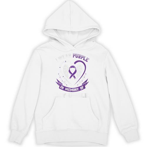 I Wear Purple In Memory Of Uncle Epilepsy Awareness Graphic Unisex Hoodie - Easessy