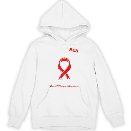 I Wear Red In Memory Of My Mom Heart Disease Awareness Month Unisex Hoodie - Easessy