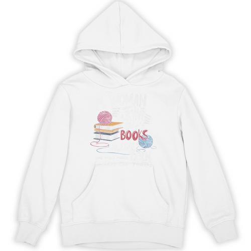 A Woman Cannot Survive On Books Alone She Also Needs Yarn Premium Unisex Hoodie - Bookorys UK