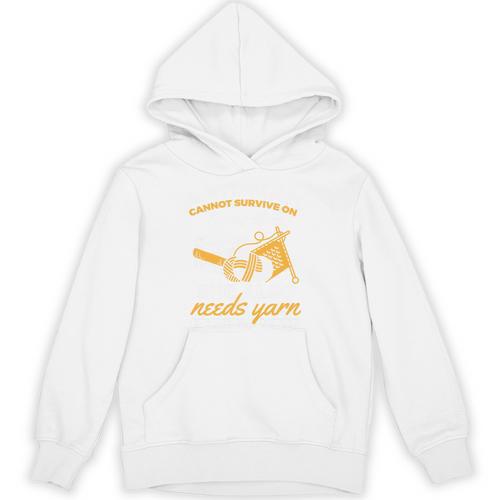 Woman Survives On Books Yarn Knitting Crochet Premium Tri-Blend Unisex Hoodie - Bookorys UK