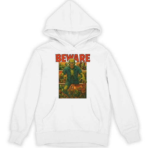 Zombie Tee Horror Movie Poster Vintage Comic Book Graphic Premium Unisex Hoodie - Bookorys