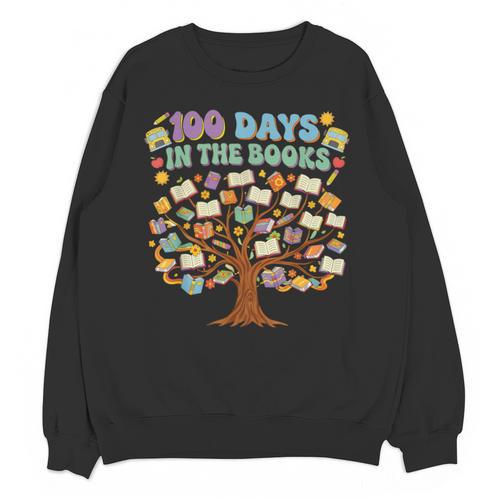 100 Days Of School 100 Days In The Books English Teacher Unisex Sweatshirt - Bookorys