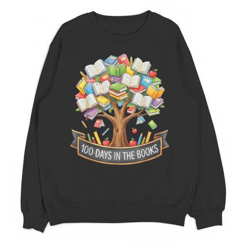100 Days Of School In The Books Librarian Reading Teacher Unisex Sweatshirt - Bookorys