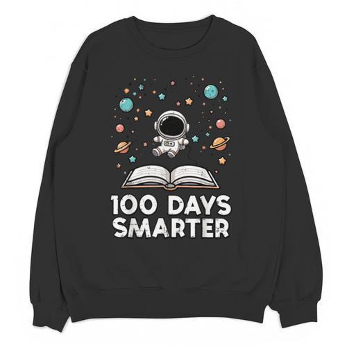 100 Days Smarter Astronaut Book 100th Day Girls Kids Women Unisex Sweatshirt - Bookorys