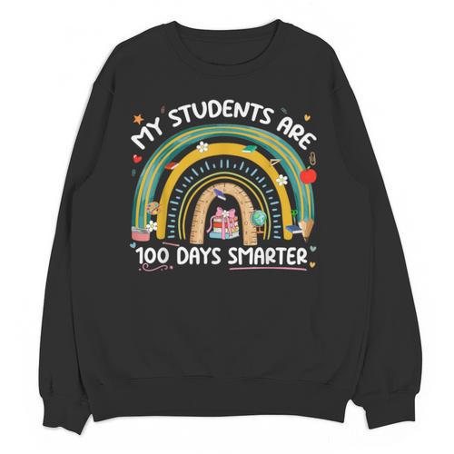 100th Day Of School Teachers Students Women Floral Books Unisex Sweatshirt - Bookorys