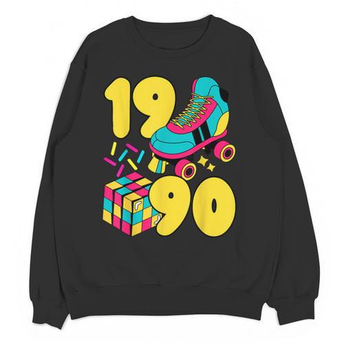 1990 Retro Raised In The 90s Old School Nostalgia Vibes Unisex Sweatshirt - Figerry