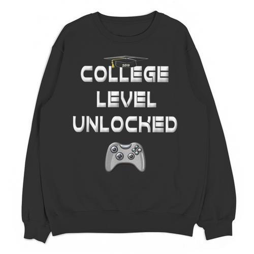 2019 High School Graduation College Level Unlocked Tee Unisex Sweatshirt - Best Gift Smart