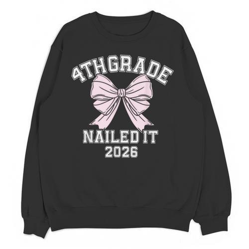4th Grade Bow 2026 Fourth Grade Graduation Unisex Sweatshirt - Best Gift Smart