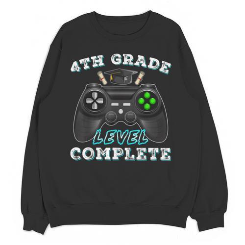 4th Grade Level Complete Gamer 4 Grade Graduation Unisex Sweatshirt - Best Gift Smart