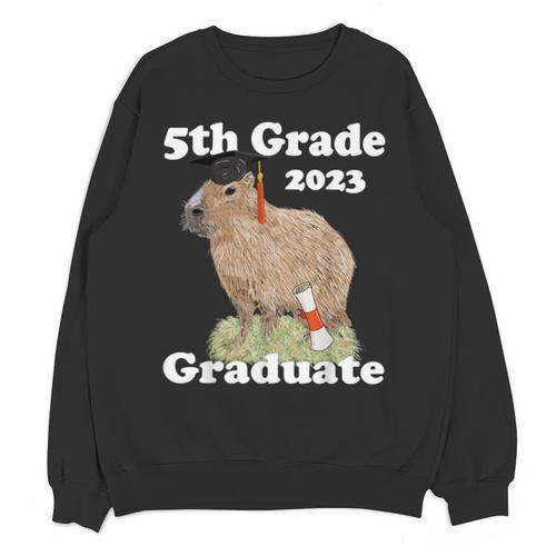 5th Grade Graduation Class Of 2023 Capybara Fifth Graduate Unisex Sweatshirt - Best Gift Smart