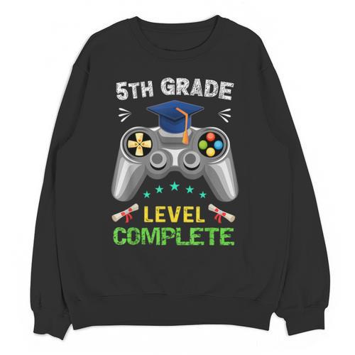5th Grade Level Complete Gaming Graduation Class 2023 Gamer Unisex Sweatshirt - Best Gift Smart