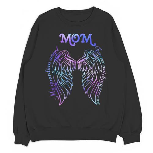 61eO Mom Memory My Guardian Angels Loss Of Mom Memorial Unisex Sweatshirt - Easessy