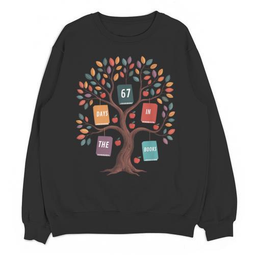 67 Days In The Books Reading Teacher 67th Day Of School Unisex Sweatshirt - Bookorys