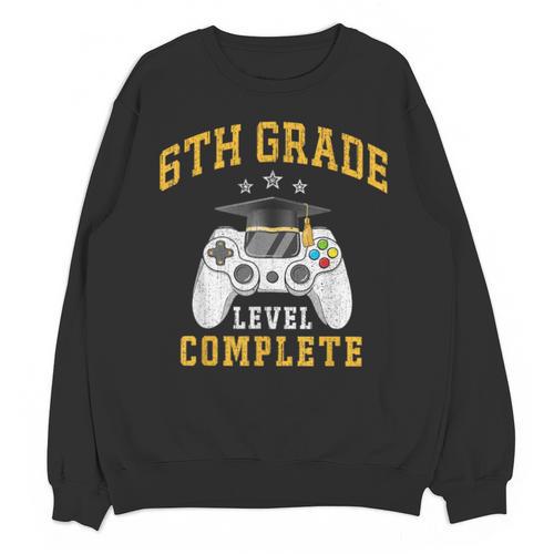 6th Grade Graduation Senior Video Gamer Graduated Unisex Sweatshirt - Best Gift Smart