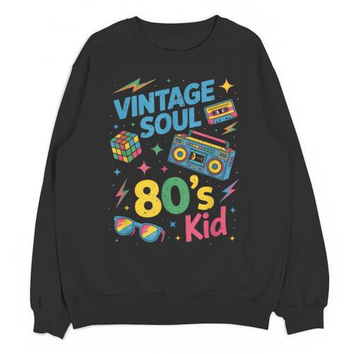 80’s Kid Nostalgia Retro Music Lover Retro 1980s Throwback Unisex Sweatshirt - Figerry