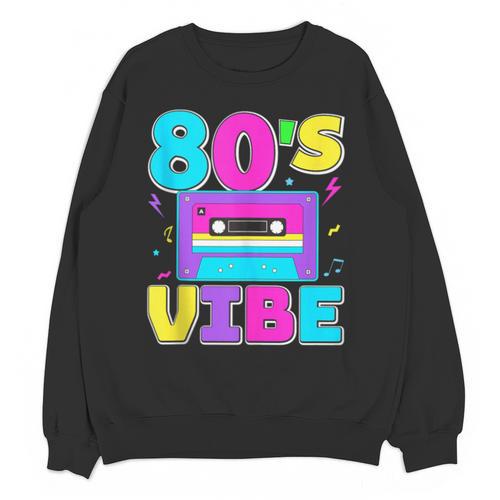 80's Vibe Retro Style Cassette Tape Nostalgia 1980s Party Unisex Sweatshirt - Figerry
