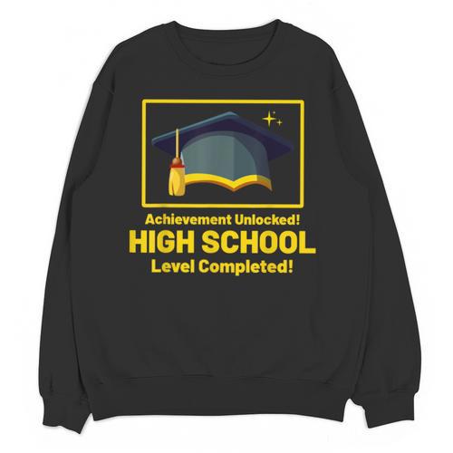 Achievement Unlocked High School Graduation Gamer Unisex Sweatshirt - Best Gift Smart