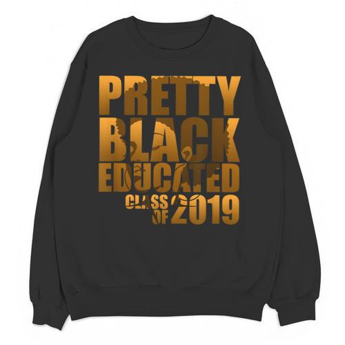 African American Girl Graduation Shirt Senior 2019 Unisex Sweatshirt - Best Gift Smart
