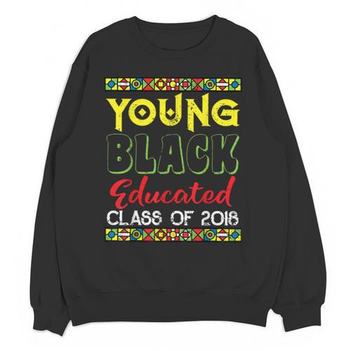 African American High School Graduation Grad Shirt Unisex Sweatshirt - Best Gift Smart
