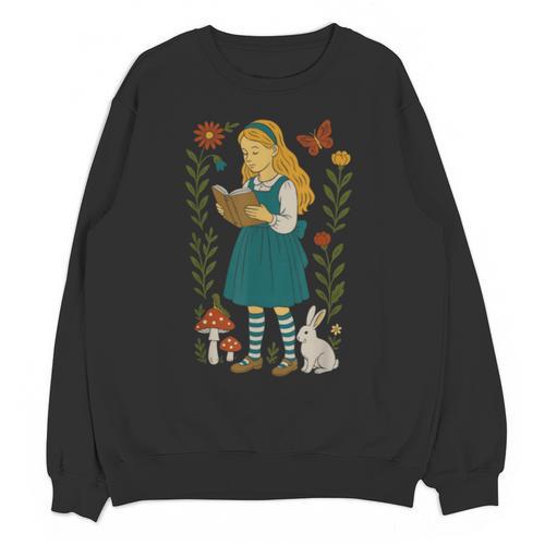 Alice In Wonderland Book Lover Lewis Carroll Rabbit Unisex Sweatshirt - Bookorys CA
