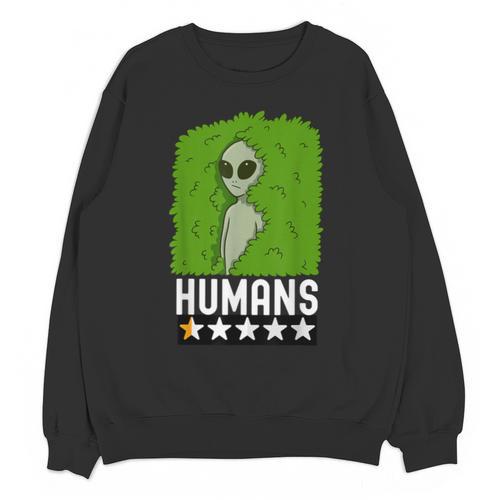Alien Avoids Humans Sarcastic Introvert Humor Unisex Sweatshirt - Raresse