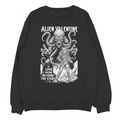 Alien Valentine Science Fiction Vintage Comic Book Unisex Sweatshirt - Bookorys