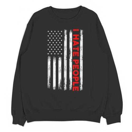American Flag Loner Geeks Antisocial For Introvert Pride Unisex Sweatshirt - Raresse