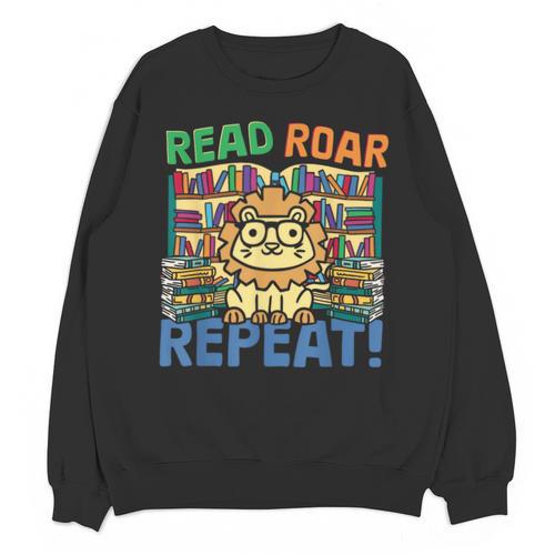 Animals Read Reading Book Library First Day Of School Kids Unisex Sweatshirt - Bookorys AU