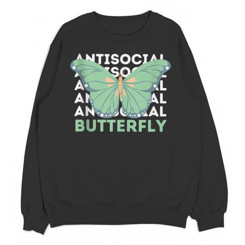 Anti-Social Introvert Butterfly Unisex Sweatshirt - Raresse