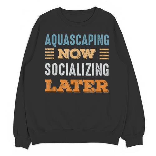 Aquascaping Now Minimal Socializing Introvert Vintage Unisex Sweatshirt - Raresse