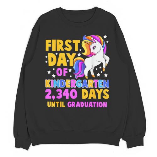 Back To School First Day Of Kindergarten Graduation Unicorn Unisex Sweatshirt - Best Gift Smart