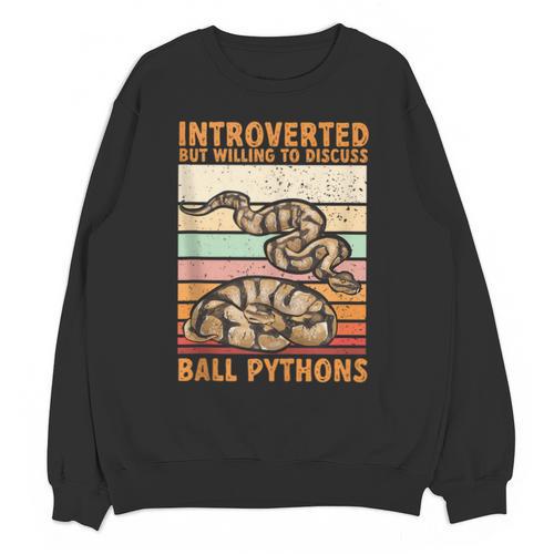 Ball Python Snake Introvert Ball Python Unisex Sweatshirt - Raresse