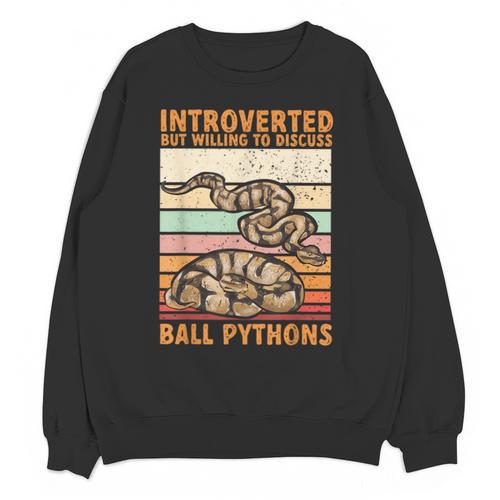 Ball Python Snake Introvert Ball Python Unisex Sweatshirt - Raresse