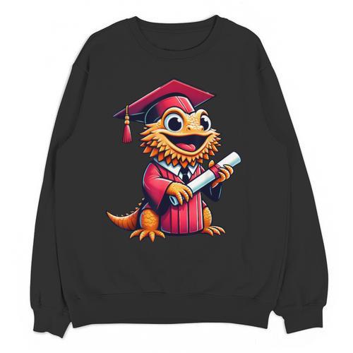 Bearded Dragon Graduation Kindergarten Elementary Girl Boy Unisex Sweatshirt - Best Gift Smart