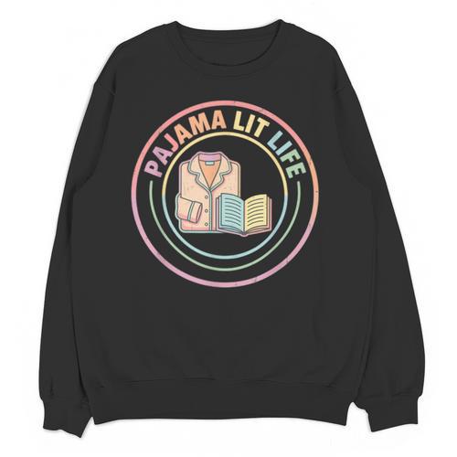 Bedtime Book Lover Reading Pajamas Unisex Sweatshirt - Bookorys