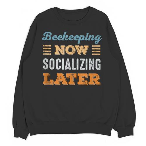 Beekeeping Now Minimal Socializing Introvert Vintage Unisex Sweatshirt - Raresse