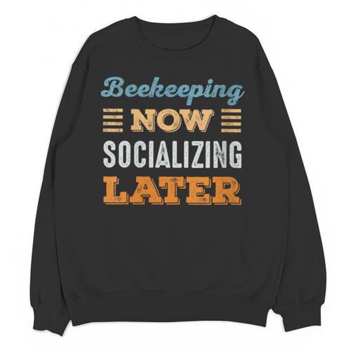 Beekeeping Now Minimal Socializing Introvert Vintage Unisex Sweatshirt - Raresse