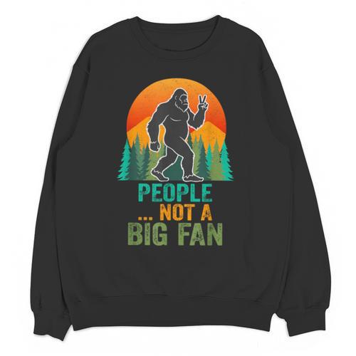 Bigfoot Introvert People Not A Big Fan Retro Sasquatch Unisex Sweatshirt - Raresse