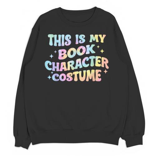 This Is My Book Character Costume Book Lover Groovy Unisex Sweatshirt - Bookorys