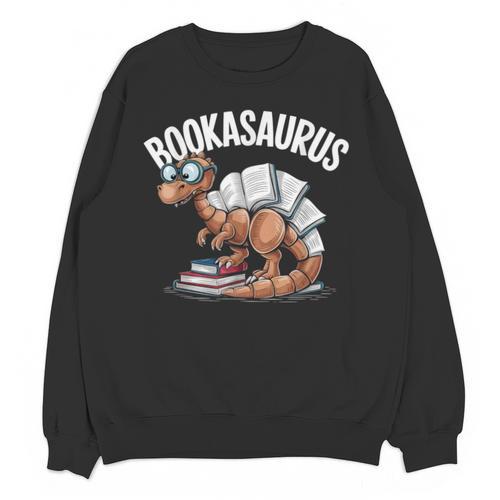Book Dinosaur T-Rex Bookworm Dino Book Reading Unisex Sweatshirt - Bookorys