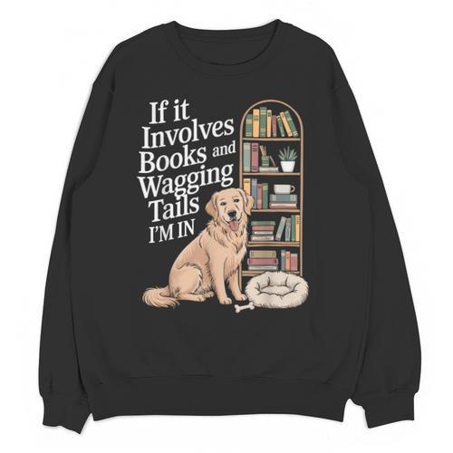 Book And Dog Lover Bookworm Reader Book Lover Unisex Sweatshirt - Bookorys